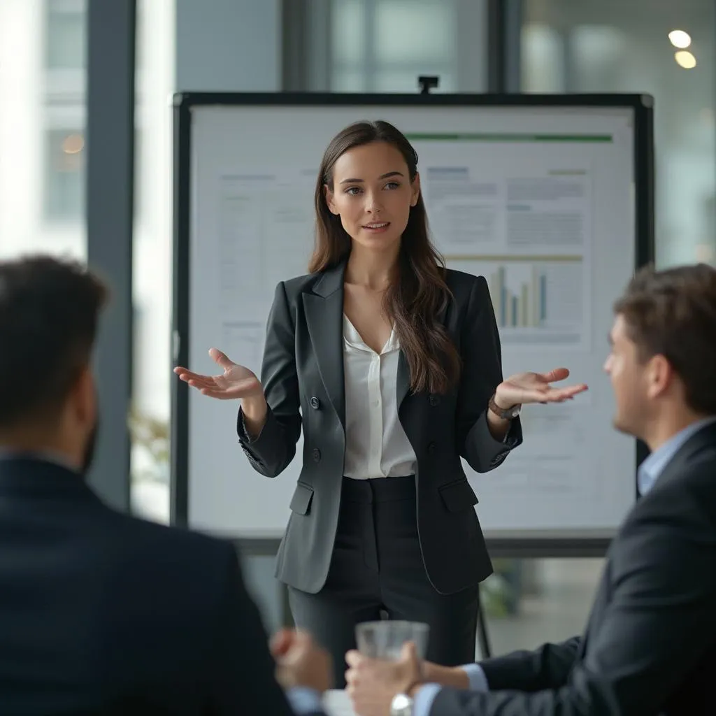 Ejecutivo mejorando su comunicación